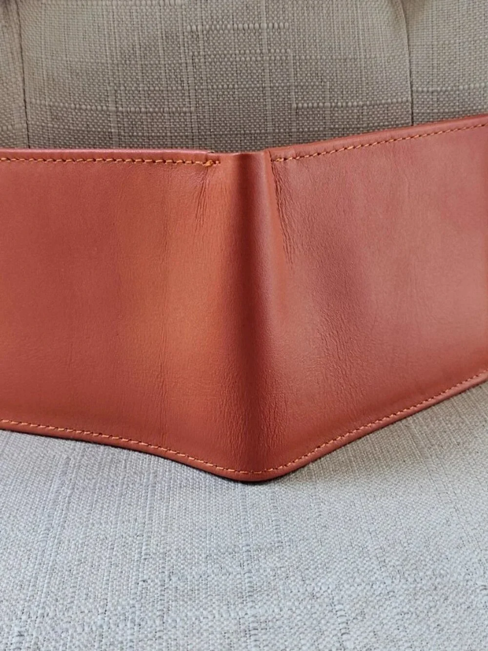 Orange Wallet Handmade Billfold Genuine Leather Billfold Card Holder Purse New